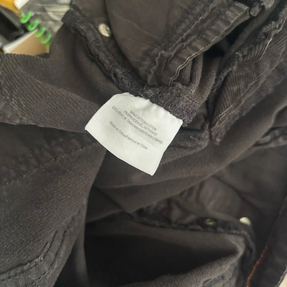 Tory Burch Women's Size 29 Black Ivy Super Skinny Corduroy Jeans